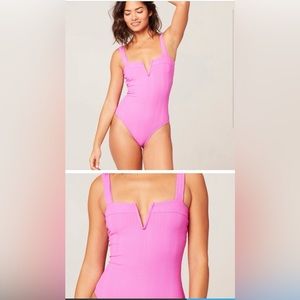 L’Space Swimwear Cha Cha  One Pieces Color Pinck Size 8 🎁